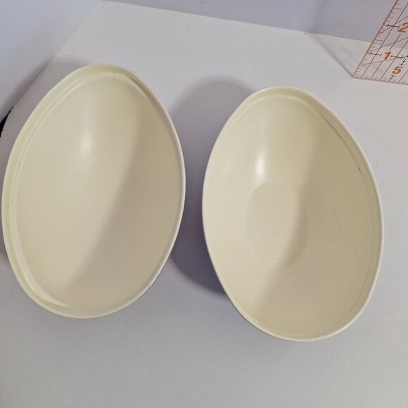 Easter Bunny Egg Basket Flowers Purple 5.5" Plastic Blow Mold Ullman Co - Picture 5 of 13